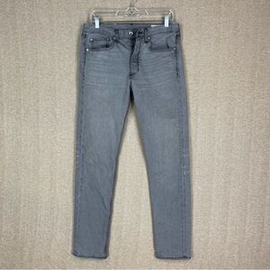 Rag & Bone Fit 2 Slim Jeans 30x31 Mens Grey Straight Leg Low Rise Denim Whisker